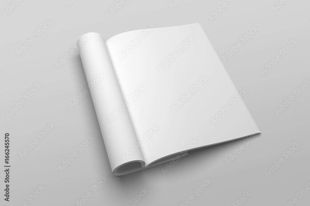 US Letter magazine or brochure 3D illustration mockup No. 2 US Letter magazine or brochure 3D illustration mockup No. 2