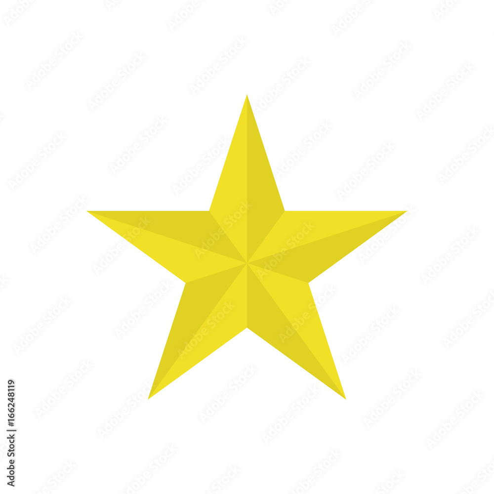 Vector star icon, yellow star
