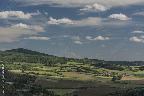 Field in valley of river Labe in north Bohemia