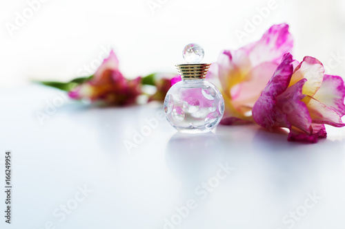 perfume with pink flowers