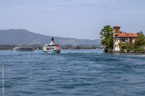 Cruiser swiss ship on the lake