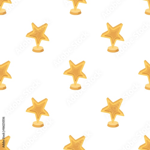 Gold award in the shape of a star.The prize for best role in an action film.Movie awards single icon in cartoon style vector symbol stock illustration.