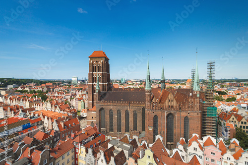 Top view of the church in Gdansk