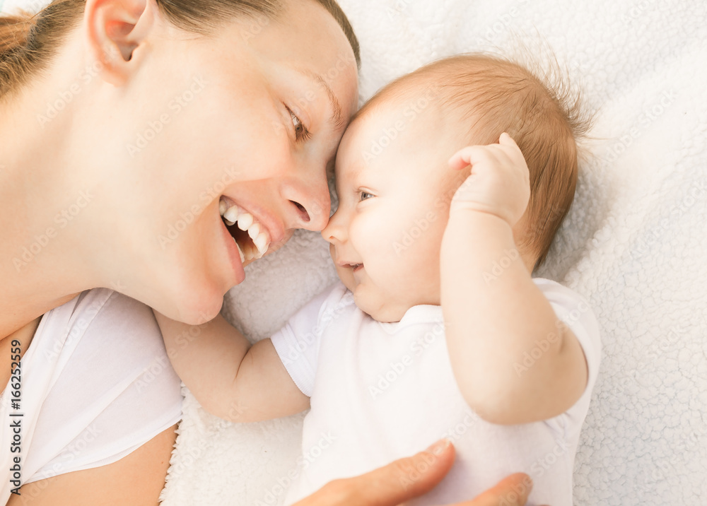 Happy mother and baby boy. Happy mother and baby boy.