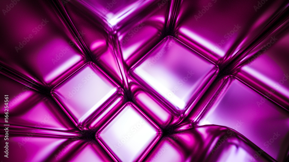 3d render of pink metal blocks from close view 3d render of pink metal blocks from close view