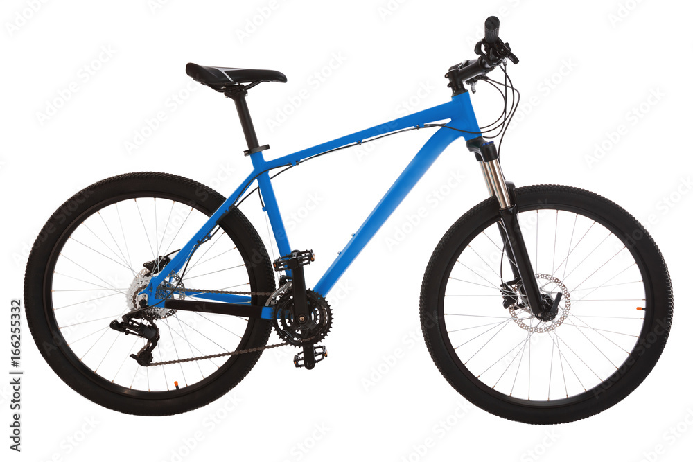 Fototapeta premium Green mountain bike isolated on white background