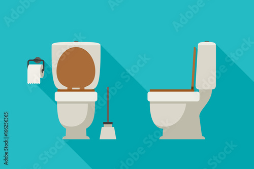 Toilet flat illustrations.