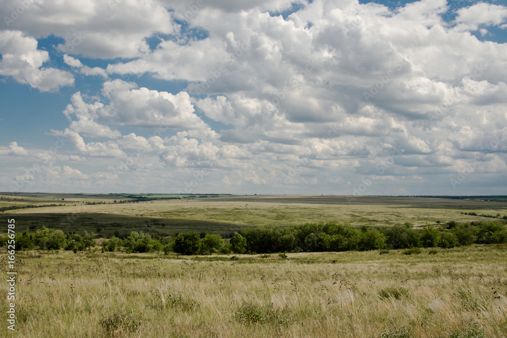 Fielld and sky in Russian countryside Fielld and sky in Russian countryside