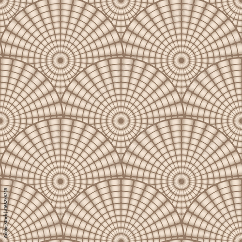 Vector abstract seamless geometrical pattern with beige stones
