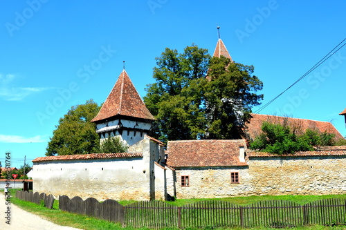 Fortified medieval saxon church in Cinsor-Kleinschenk, Sibiu county. 
The church with a tower on the west is built in 1427. In the middle of the 15th century the first enclosure was erected
 photo