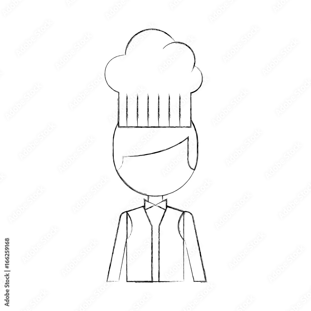 hotel chef avatar character vector illustration design