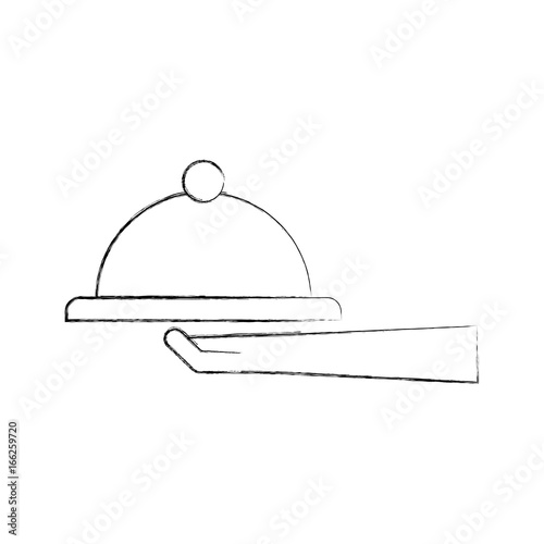 hand human with tray server