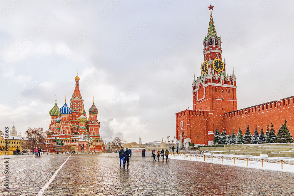 Winter view of Red Square in Moscow