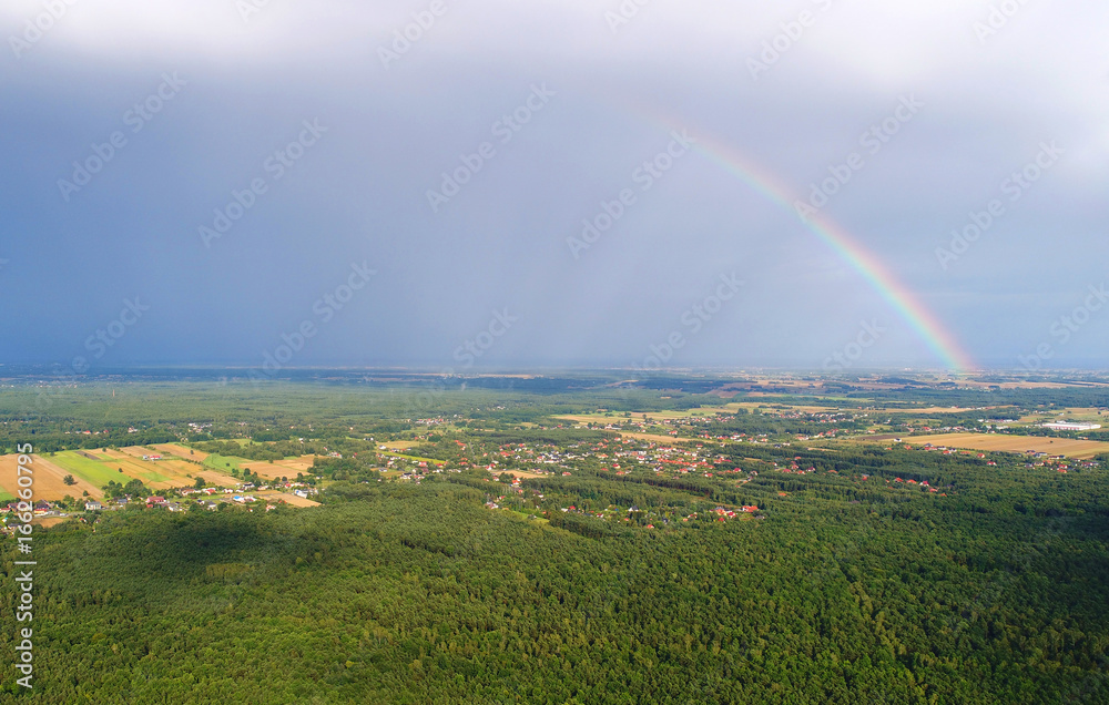 Rainbow seen from the air Rainbow seen from the air