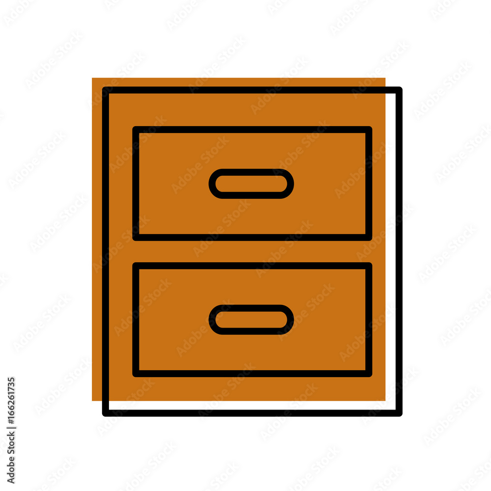 wooden drawer isolated icon wooden drawer isolated icon