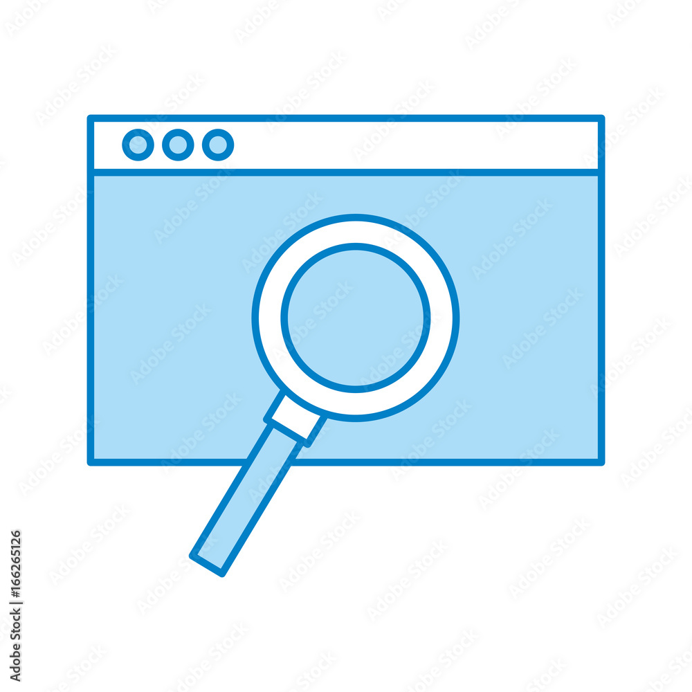 template computer with magnifying glass template computer with magnifying glass