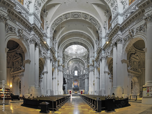 Interior of Theatinerkirche (Theatine Church of St. Cajetan) in Munich, Germany © Mikhail Markovskiy
