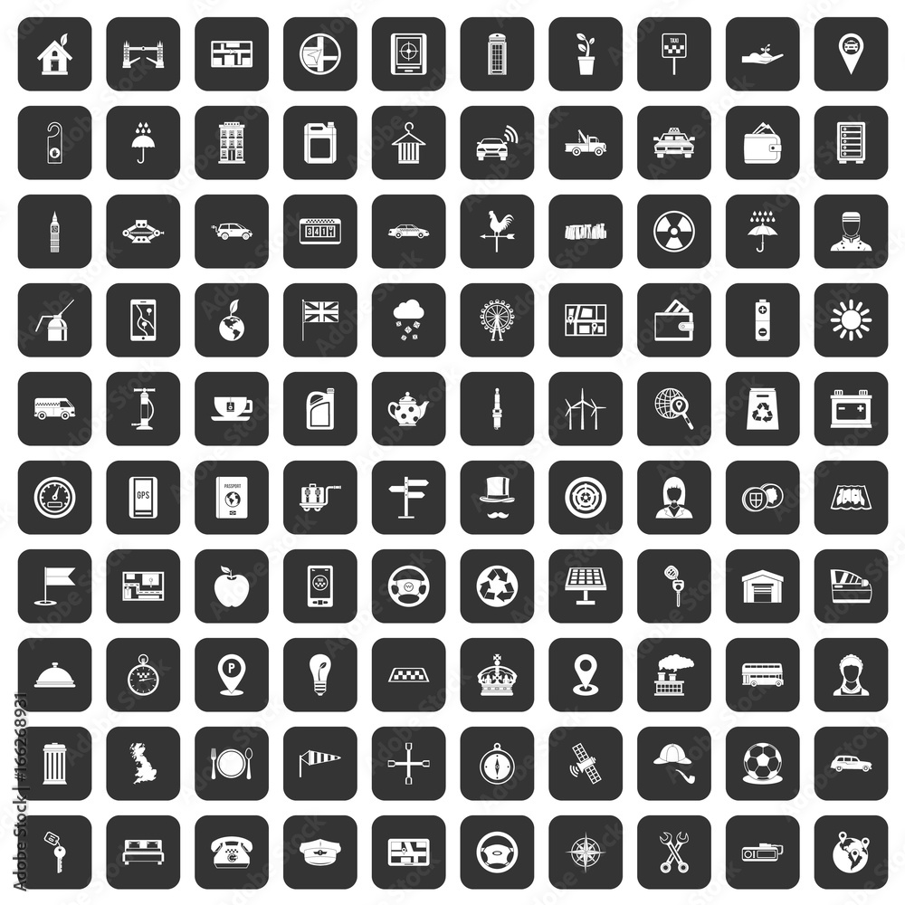 100 taxi icons set black 100 taxi icons set black