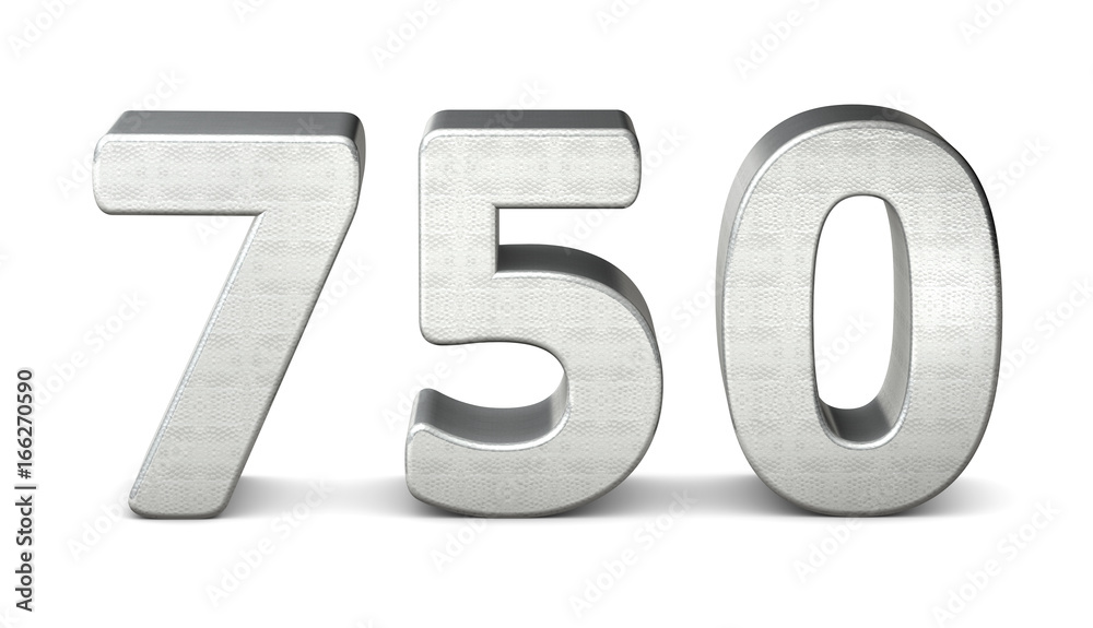 750 zahl silber 3d number silver struktur 750 zahl silber 3d number silver struktur