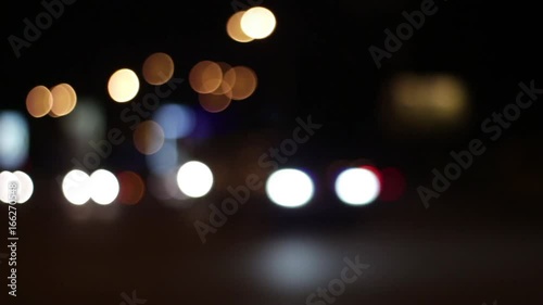 Wallpaper Mural Night Car Street Light. Cars in the City at Night by the Street Lighting and Car Headlights. Torontodigital.ca