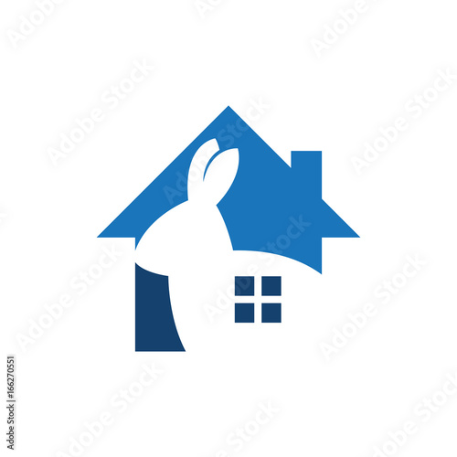 Rabbit Cony Coney Bunny Hare Home House Abstract Symbol