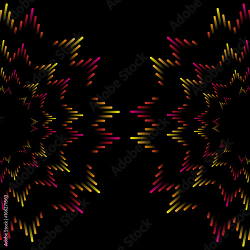 Illustration of colorful musical bar showing volume. Colorful music equalizer sound waves background. Vector illustration. Graphic Design Editable For Your Design.