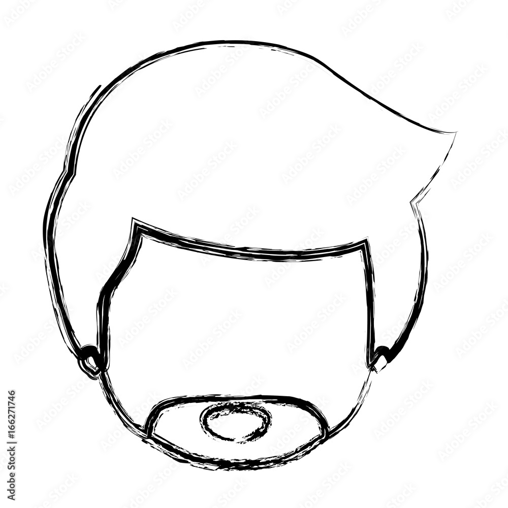 monochrome blurred silhouette of caricature faceless man with van dyke beard monochrome blurred silhouette of caricature faceless man with van dyke beard