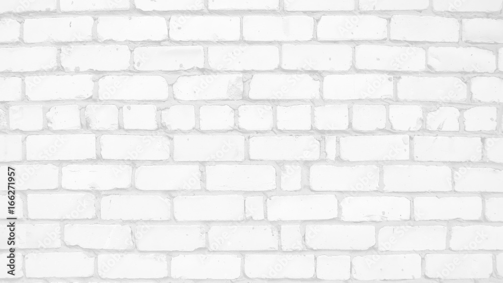 Fototapeta premium Ceglany mur tło białe, szare, półprzezroczyste dla tekstu i etykiet.