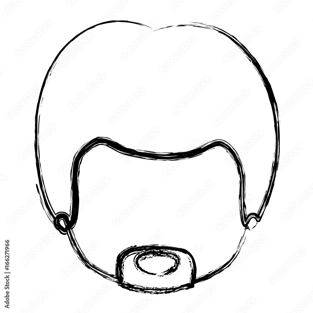 monochrome blurred silhouette of caricature faceless guy with van dyke beard monochrome blurred silhouette of caricature faceless guy with van dyke beard