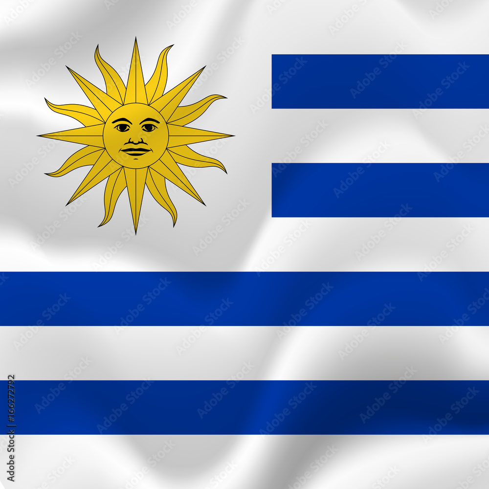 Fototapeta premium Uruguay flag background. Vector illustration.