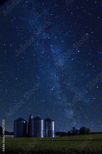 Silos Under Milky Way