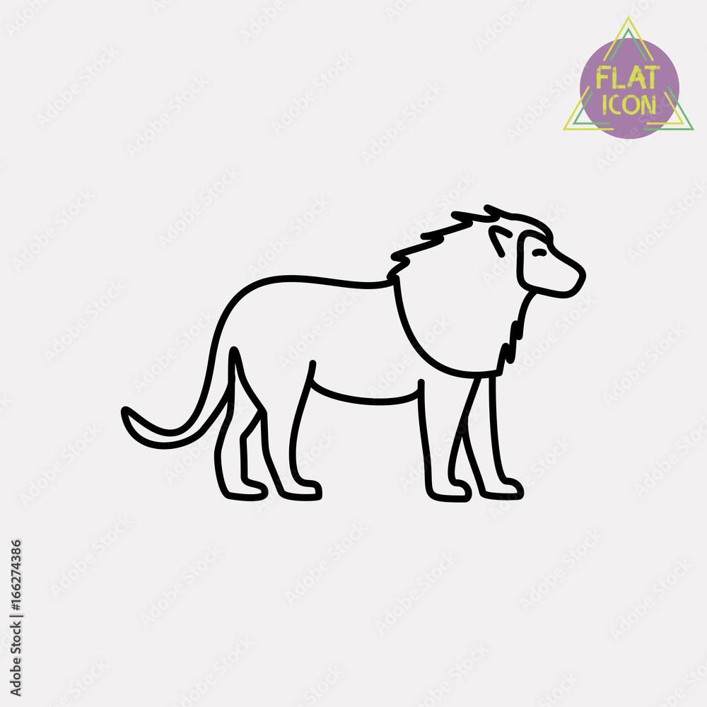 lion line icon lion line icon