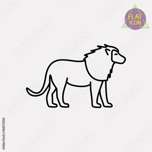 lion line icon