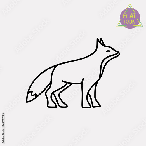 fox line icon