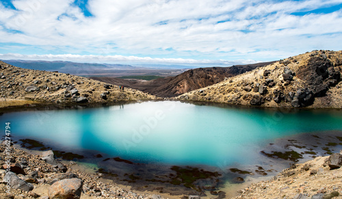 Turquoise waters of the Emerald Lakes