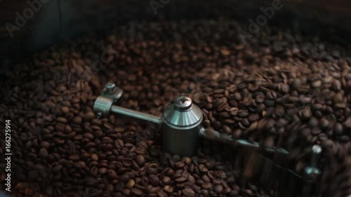 Roasting Coffee Beans in coffee mashine
