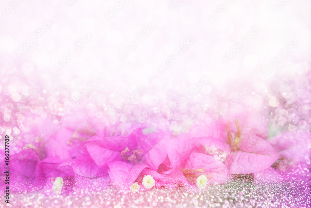 purple flower Bougainvillea on bokeh land glitter light soft background with copy space purple flower Bougainvillea on bokeh land glitter light soft background with copy space