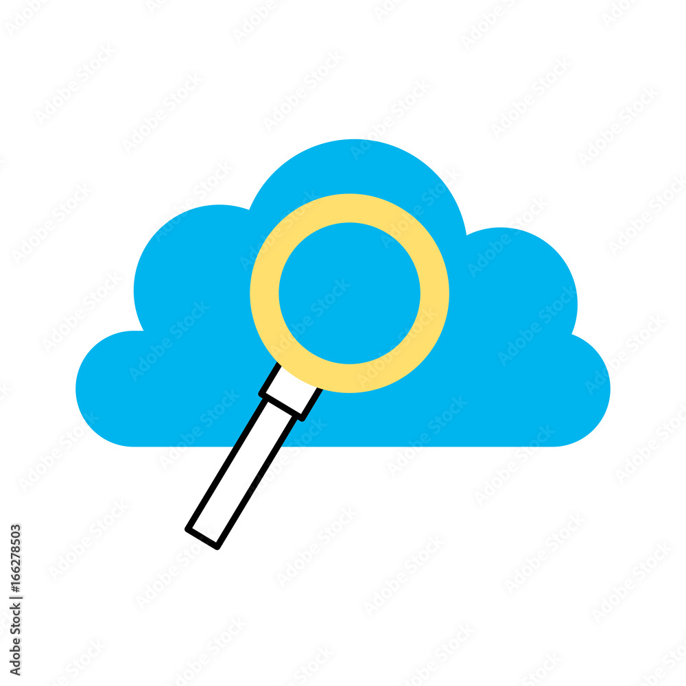 cloud computing with magnifying glass cloud computing with magnifying glass