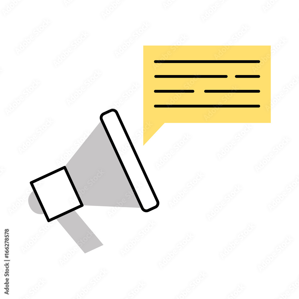 megaphone sound with speech bubble megaphone sound with speech bubble