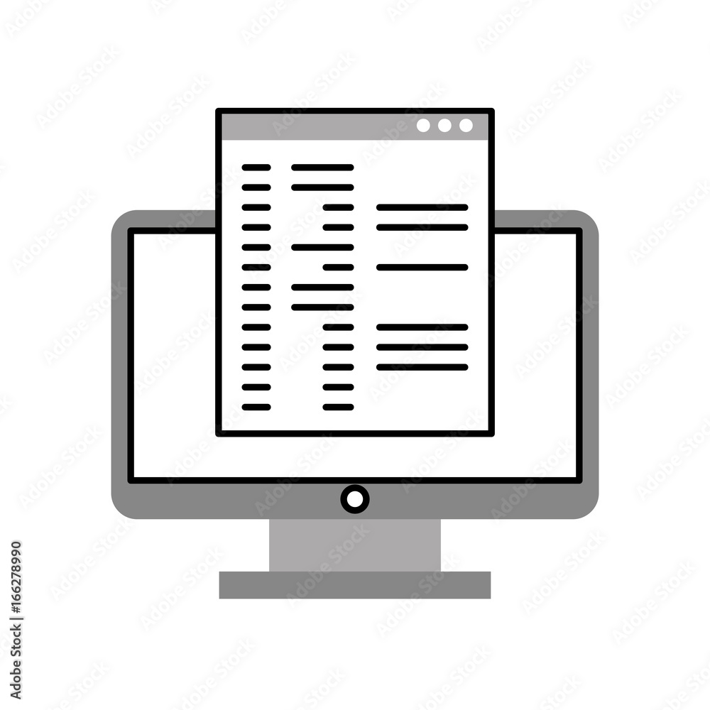 computer desktop with template computer desktop with template