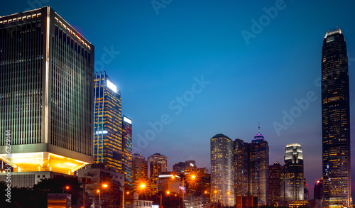 Photography Central park of Hong Kong at night