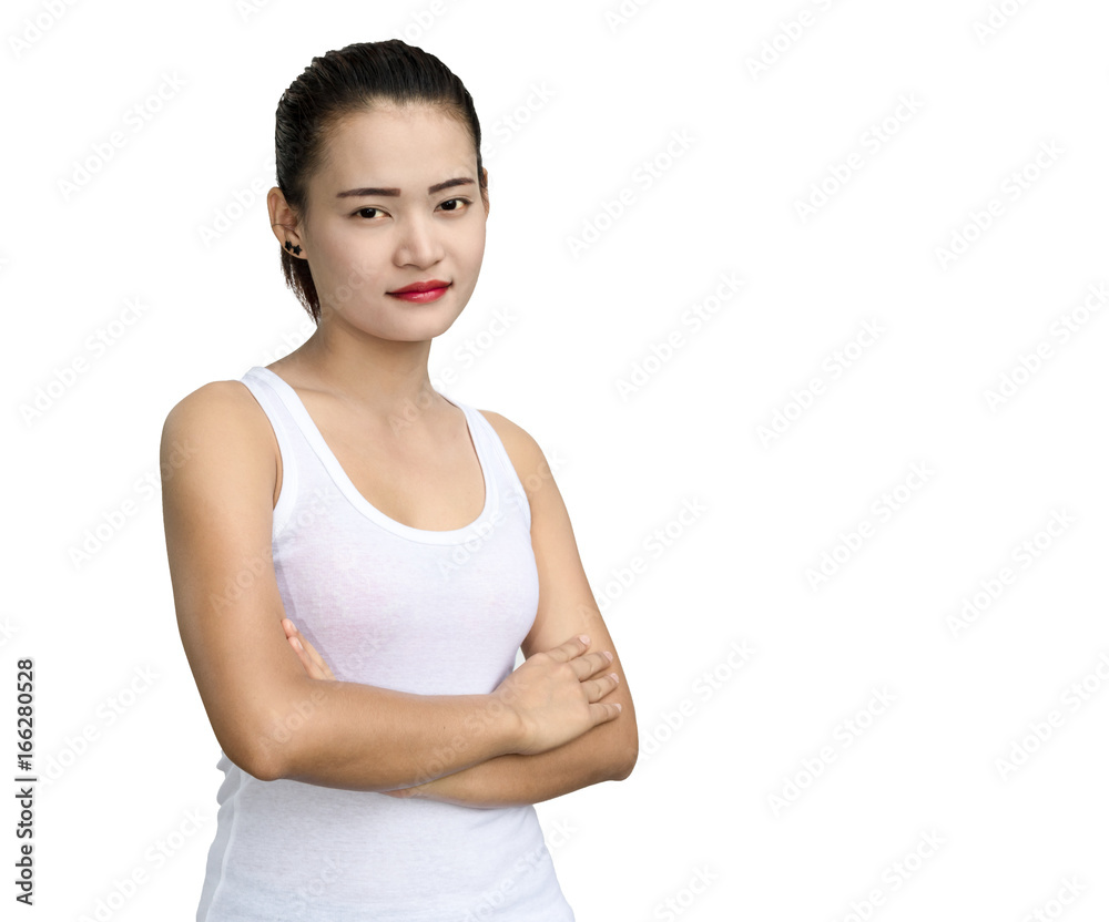 beautiful Asian women with isolated white back ground beautiful Asian women with isolated white back ground