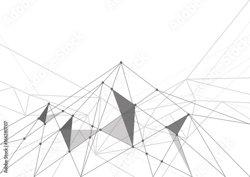 Geometric black and white technology futuristic network