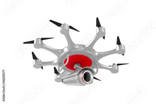 octocopter with camera on w...