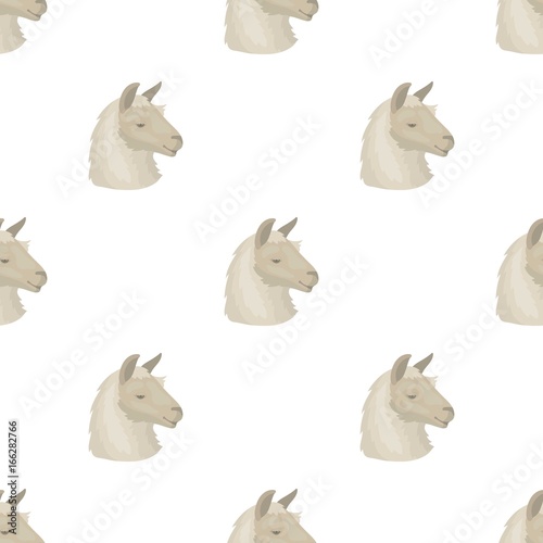 Lama icon in cartoon style isolated on white background. Realistic animals symbol stock vector illustration.