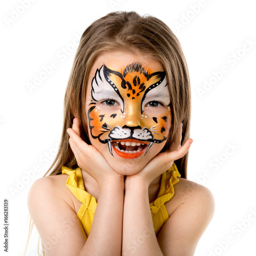 Φωτογραφία cute little girl with painted face