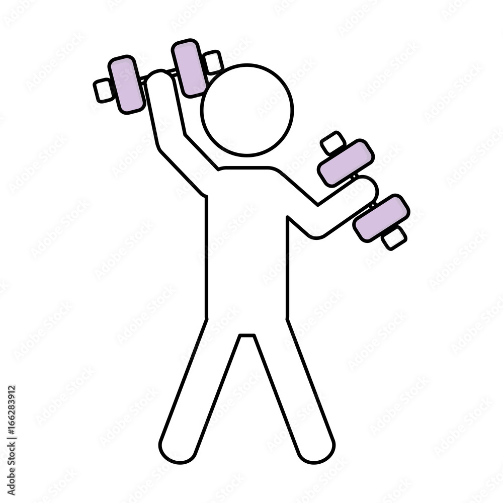 Fitness man pictogram