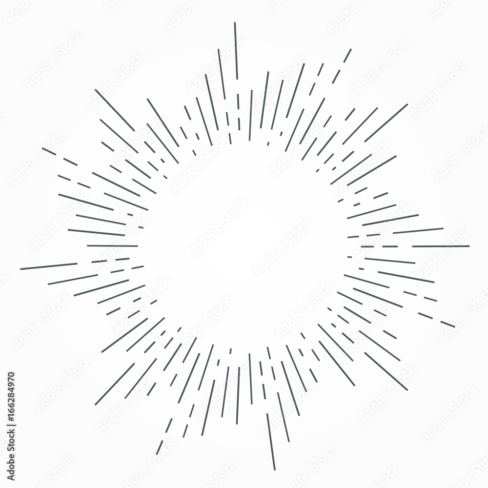 Obraz premium Vintage ręcznie rysowane ilustracji wektorowych sunburst