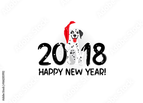 Symbol of the year 2018. Dalmatian