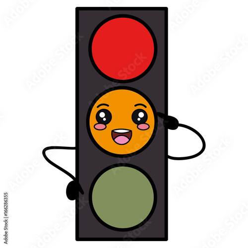 traffic light kawaii character